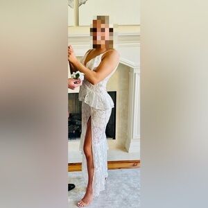 Hello Molly White Lace Maxi Dress